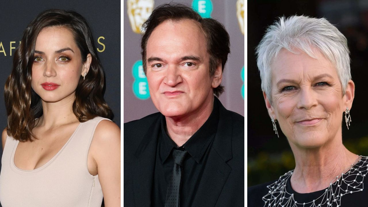 Ana de Armas, Quentin Tarantino, and Jamie Lee Curtis