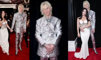 Machine Gun Kelly’s Silver Foil Dolce And Gabbana To The Grammys