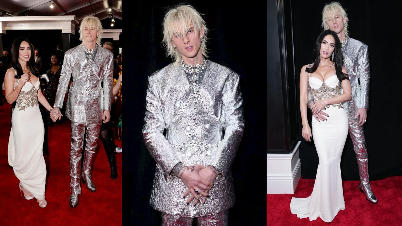 Machine Gun Kelly’s Silver Foil Dolce And Gabbana To The Grammys