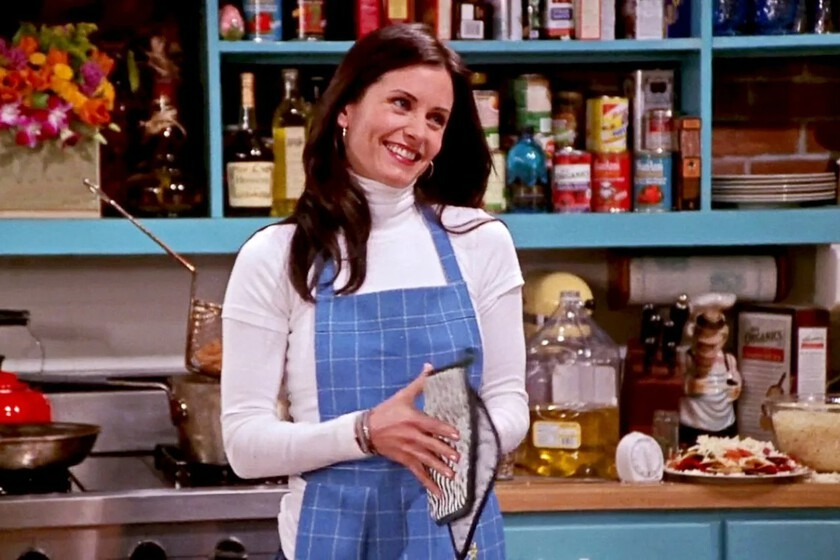 Monica Geller on the set of FRIENDS